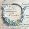 Pulsera de Cuerda Tejida a Mano Estilo Mori para Mujer, Lujo Ligero, Nicho, Exquisita, con Flor, Piedras Naturales de Color Natural
