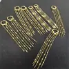 Versión Coreana de Ins Estilo de Lujo Ligero Estilo Celebridad Ruili Mismo Estilo Pendientes de Borla Acero de Titanio Chapado en Cobre Pendientes de Oro Real de 18K