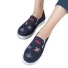 Zapatos de tela del viejo Pekín para mujer, casuales, sin cordones, suela gruesa y suave, zapatos de mezclilla, moda, transpirables, zapatos perezosos, fabricantes, venta al por mayor