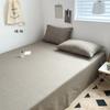 Sábana de Algodón Lavado de Color Sólido Pieza Única Algodón Puro 100% Algodón Juego de Sábana Individual para Dormitorio de Estudiante Funda de Almohada Sábana Juego de Tres Piezas