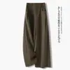 Calça pantalona de design único para mulheres, nova coleção outono 2026, calça reta popular este ano, casual, cintura alta, modeladora