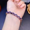Pulsera de Zafiro Natural Es Toda Plata Fina S925 Incrustada con Precisión Tamaño de la Piedra Principal 4*5mm
