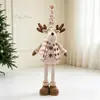 Mingguan Adornos de Muñeca Telescópica Nuevos Transfronterizos Arreglo de Atmósfera Navideña para Personas Mayores Muñeco de Nieve Alce Muñeca Telescópica