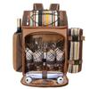 Mochila Popular Transfronteriza Personalizada Set de Vajilla Estilo Camping Bolsa de Picnic Bolsa de Hielo Refrigerada Aislada Mochila Multifuncional para Vino Tinto