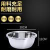 Fuente de Acero Inoxidable para Condimentos Estilo Europeo Cuenco para Sopa Tanque Redondo para Condimentos Lavabo Doméstico para Verduras Cuenco para Batir Huevos Ensaladera Engrosado