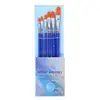 Set de 6 Bolígrafos de Acuarela de Colores, Pinceles de Pintura Gouache, Plumas de Contorno de Punta Redonda, Pinceles de Arte para Dibujo Acrílico de Punta Suave