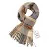 Bufanda de Imitación Cachemir Nueva para Otoño e Invierno para Mujer Estilo Coreano de Gama Alta Versátil Rayada Cálida Bufanda de Pareja Venta al por Mayor