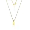 Moda Caliente de Amazon Joker 26 Alfabeto Inglés Tallado Geométrico Collar Cadena de Serpiente Exquisita para Mujeres