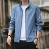 Chaqueta para Hombre 2024 Primavera y Otoño Coreana Casual para Hombre Talla Grande Cuello Chaqueta Juvenil Holgada Color Sólido Top