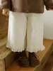 Wulibu YiPersonalizado2026 Primavera y Otoño Niñas Algodón Puro Transpirable Holgados Pantalones de Pierna Ancha 7/8 con Adorno de Encaje