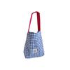 38251 Bolsa de lona feminina 2023 Nova bolsa de ombro xadrez de cor contrastante Bolsa de ombro de tecido para estudantes universitários Bolsa de viagem artística