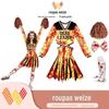 Nova Roupa de Apresentação de Estudante de Cheerleading Popular de Halloween Europeu e Americano Roupa de Apresentação Competição Competitiva Roupa de Ginástica de Grupo