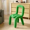 Taburete de Tocador, Taburete de Tocador para Dormitorio, Silla de Comedor de Diseñador con Tubo Curvado, Silla Pulpo, Silla de Maquillaje Dopamina, Silla Irregular