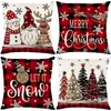 Fundas de Almohada Serie Navideña de Amazon, Cojines de Sofá Estampados de Lino, Fundas de Almohada, Soporte para Personalización con Tu Propio Diseño