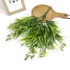 Plantas Artificiales, Vegetación, Arreglos Florales, Césped Decorativo, Césped Artificial de Plástico, Menta de 5 Ramas, Paisajismo de Ingeniería, Flores y Plantas Artificiales Decorativas