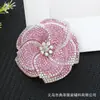 Parche de Tela Exquisito de Alta Gama con Flor de Pedrería 3D Material para Broche Hecho a Mano DIY Accesorios Decorativos para Ropa y Cabello