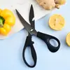 Tijeras de cocina multifuncionales de acero inoxidable para uso doméstico, multiusos, grandes para huesos de pollo, matar pescado, barbacoa, hueso, tijeras para alimentos