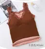 Ropa interior térmica de hada del osito para mujer, forrada de polar, engrosada, camisola de encaje, talla grande, chaleco cálido para mujer