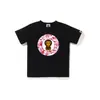 Camiseta de manga corta de la marca japonesa de moda BAPE, peso pesado de verano 240g algodón puro, camuflaje de cabeza de mono, tiburón mono, venta al por mayor transfronteriza