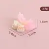 Dulces Accesorios para Uñas Mariposa de Doble Capa con Degradado Estilo Francés de Tamaño Grande, Populares Decoraciones de Mariposa Suaves de Resina Hechas a Mano DIY