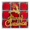 Novas Bolas de Natal Aveludadas 6/8CM em Caixa, 9pcs Bolas de Natal Multicor, Bolas para Decoração de Árvore de Natal, Pingentes para Vendas Transfronteiriças