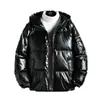 Nueva Chaqueta de Algodón de Invierno para Hombre, Marca de Moda, Abrigo de Algodón Engrosado y Forrado de Felpa, Moderna 2025 Talla Grande Corto Brillante Grueso Ropa de Abrigo
