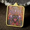 Suprimentos de templo de Xizang atacado Taigang dourado que não desbota santo padroeiro Thangka estilo nacional corrente de suéter pingentes ornamentos