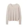 Serie DopaminaTejido Pesado Cepillado ~ Suéter de Punto de Seda y Cachemira Suave y Cómodo para Mujer, Jersey de Otoño e Invierno