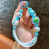 Lindo grafiti pulsera de animal pequeño cadena para teléfono móvil llavero acrílico colgante accesorios de moda para bolso regalo mayoreo