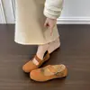 Mocasines planos 2026 nuevo estilo de otoño, bailarinas versátiles de corte bajo y tacón bajo para combinar con faldas, moda retro francesa