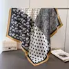 Bufanda Cuadrada Grande de Seda Artificial para Mujer, Primavera y Verano, Delgada, para Viaje, Protector Solar, Chal, 90x90cm, Bufanda, Bufanda Decorativa, Pañuelo para la Cabeza