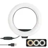 Luz de Relleno para Video de Belleza en Vivo Esencial para Tiktok Luz de Anillo LED 681012 pulgadas Fuente de Luz Ajustable Tricolor