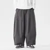 Ropa de otoño Tallas grandes Estilo japonés Pantalones de trabajo Sueltos casuales Pantalones Harem Pierna recta Pantalones de pierna ancha Hombres y mujeres Estilo americano