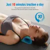 Almohada con Forma de C Masajeador Cervical Almohada de Masaje por Acupresión para Aliviar la Joroba Cervical, Relajación de Hombros y Cuello, Corrector de Tracción en Arco Inverso