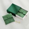 Fábrica Pedido Pequeño Personalizado Popular Portátil Tapa abatible Terciopelo de Microfibra Bolsillo Viaje Almacenamiento de Joyería Bolsa de Regalo