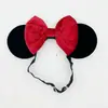Aniversário Infantil Orelhas do Mickey Faixa Elástica Headband Faixa de Cabeça Mickey Letra Colorida Lantejoula Laço Parque de Diversões