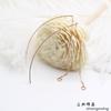 Versión coreana de accesorios para aretes DIY, paquete de 14k, aretes largos de oro real, aretes con temperamento creativo, material para aretes.