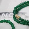 Colar Pulseira Corrente de Clavícula Jade Verde Tendência com Contas de Painço Ágata Verde Gelo Calcedônia para Mulheres com Acabamento de Luxo