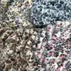 Novo Tecido Estampado Leopardo Veludo de Visão 15 Gauge, Estampa de Leopardo Multicolor, Leopardo de Visão Xiaomi, Leopardo Arco-Íris de Visão Dourada