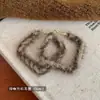 Pendientes de Aro de Felpa Retro con Estampado de Leopardo Maillard para Mujer, Pendientes Populares de Lujo Ligero de Nicho para Otoño e Invierno