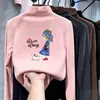 Camada base infantil de gola alta parcial, camiseta quente de manga comprida com forro de fleece para outono e inverno, para meninas e crianças mais velhas, feita de fleece alemão, adequada como camada interna para o outono