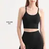 Hermoso camisón con espalda descubierta y copas incorporadas, sujetador deportivo para Pilates, camiseta sin mangas integrada para fitness y yoga con copas para el verano