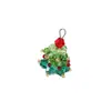 Accesorios Serie Árbol de Navidad de Invierno Cuentas de Vidrio de Colores Pendientes de Navidad Tejidos a Mano Contrastantes Colgantes Joyería DIY