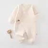 Mameluco cálido de mariposa para bebé para otoño e invierno, ropa de recién nacido Clase A, mameluco unisex para bebé, traje de una pieza engrosado para gatear