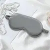Máscara de ojos para dormir de seda sintética de doble cara, bloqueadora de luz, correa elástica, máscara de ojos de belleza transpirable de color sólido para viajes, protector de ojos para siestas