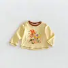 Camiseta de Manga Larga Súper Linda para Niñas 2026 Nuevo Otoño Estampado de Dibujos Animados para Bebé Camiseta Interior Top para Niños Zqy6148