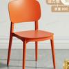 Mesa y Sillas de Comedor Domésticas Engrosadas para Apartamentos de Alquiler, Taburetes con Respaldo Estilo Nórdico Simple, Sillas de Restaurante Comerciales, Sillas de Comedor de Plástico