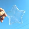 Caja de dulces creativa transparente de plástico al por mayor de fábrica, embalaje de dulces con forma de estrella de cinco puntas, decoración navideña, colgante de barrido