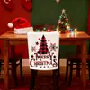Funda Trasera Nueva para Silla Decoración Navideña Funda Trasera para Silla Restaurante Atmósfera de Feliz Navidad Funda Decorativa para Silla