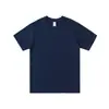 Algodón de Xinjiang 200g Camiseta de Manga Corta de Algodón Puro para Hombre Color Sólido Holgada Camiseta Básica Camiseta de Verano Top Blanco